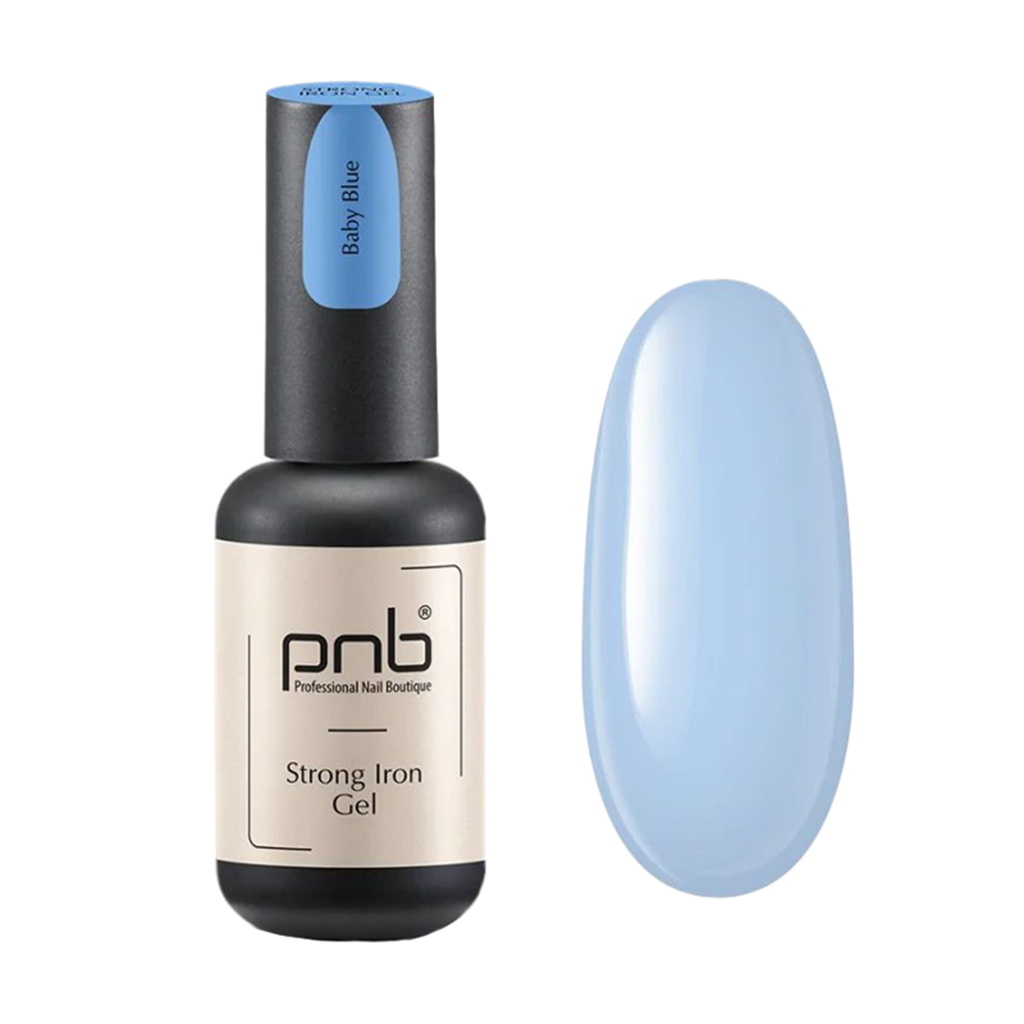 Гель-архітектор для нігтів PNB UV/LED Strong Iron Gel, Baby Blue, 8 мл